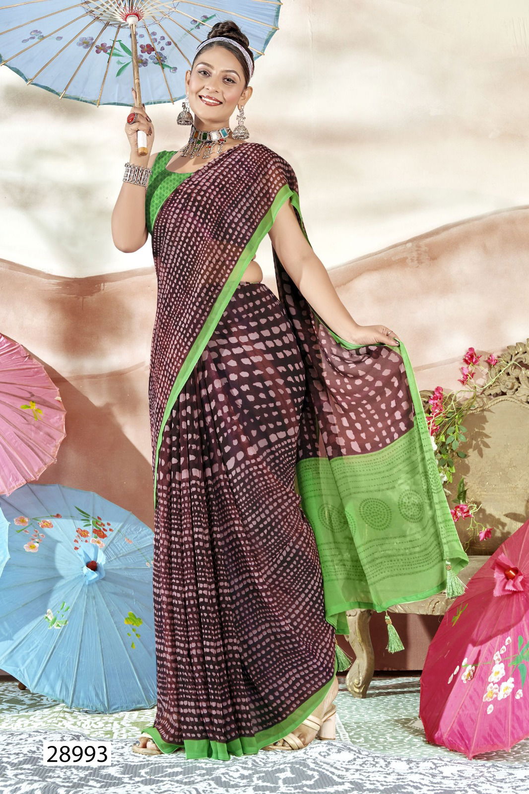 Manasvi Vol 9 By Vallabhi Georgette Printed Sarees Wholesale Shop in Surat
